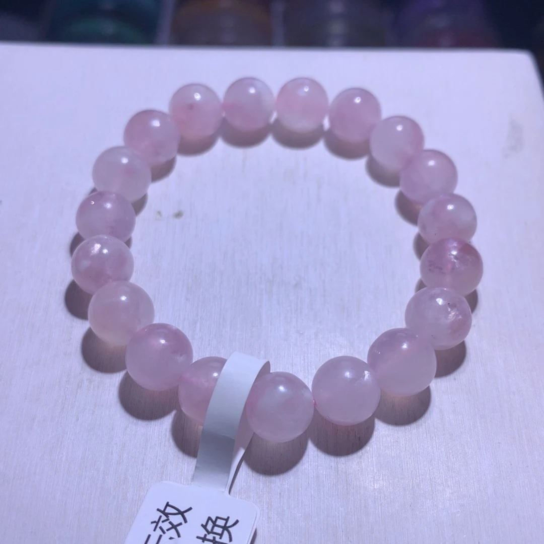 水晶手串银S925镶嵌粉祖母10.2m