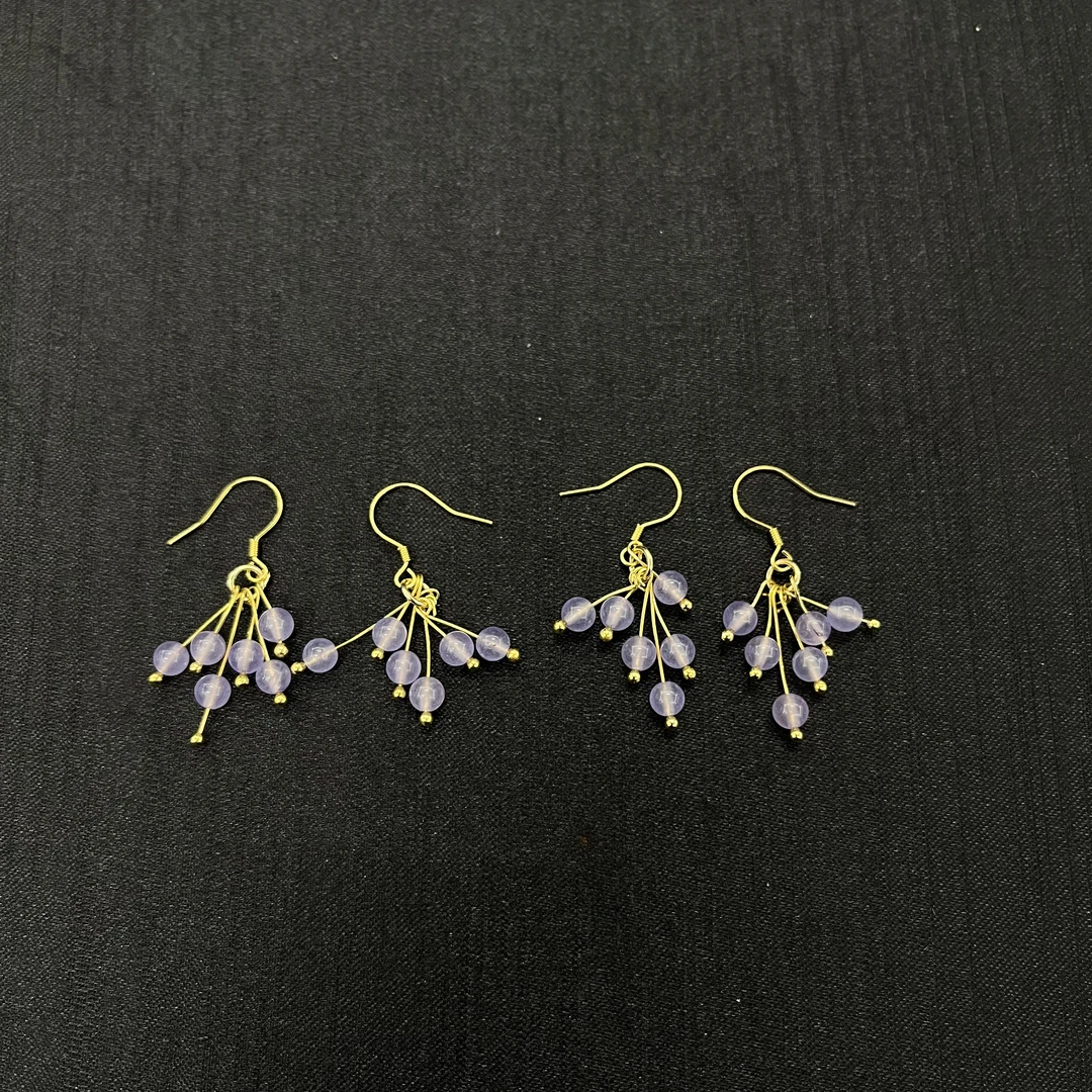 925紫锂辉耳钩4m+*（单件多样性发）642