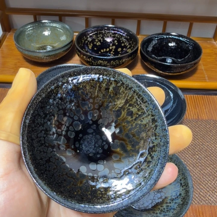 茶盏混*吝建盏手工制作主人杯茶杯