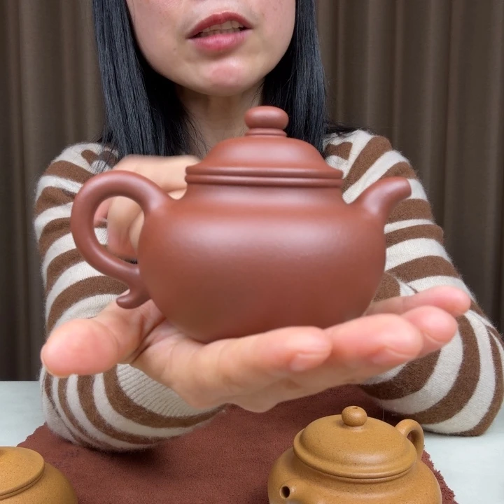 茶壶紫砂40目中槽清莲子190cc半手工