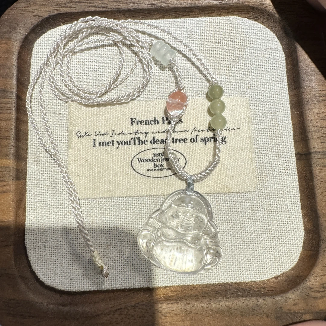 【白月光】25MM白水晶+东陵玉+和田玉吊坠设计天然水晶ZAAA506