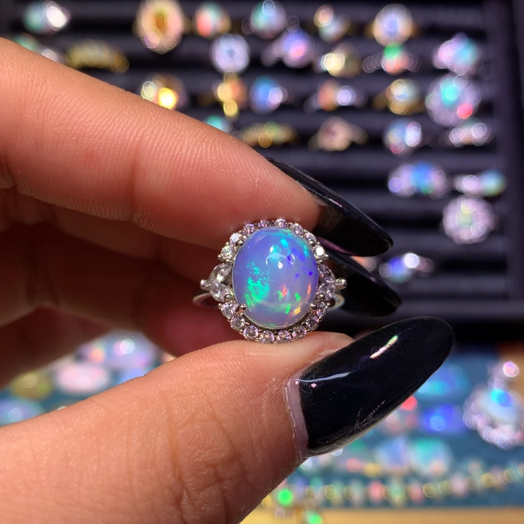 欧泊银S925镶嵌戒指款