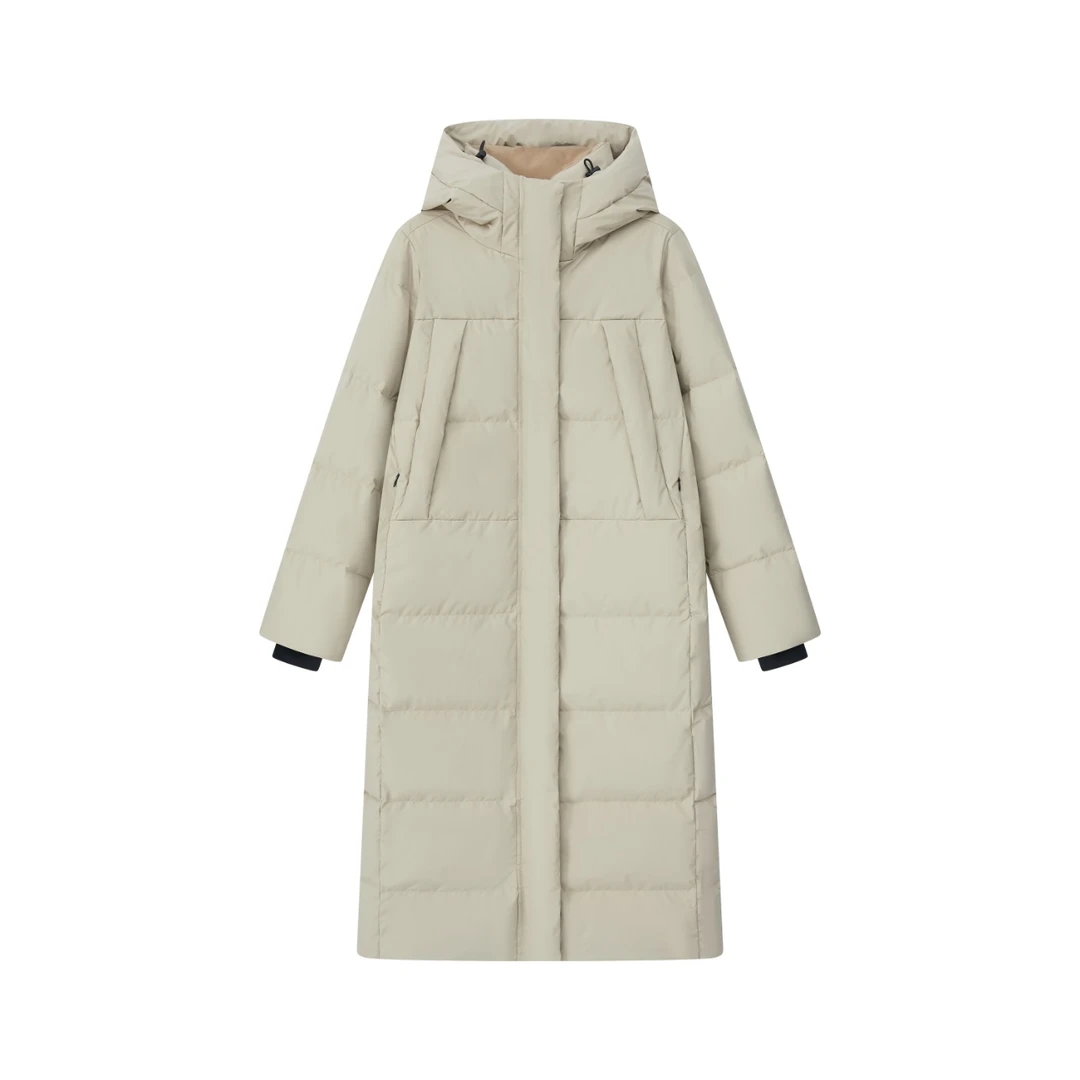 朵儿定制 户外防风保暖连帽长款鹅绒服外套IL48