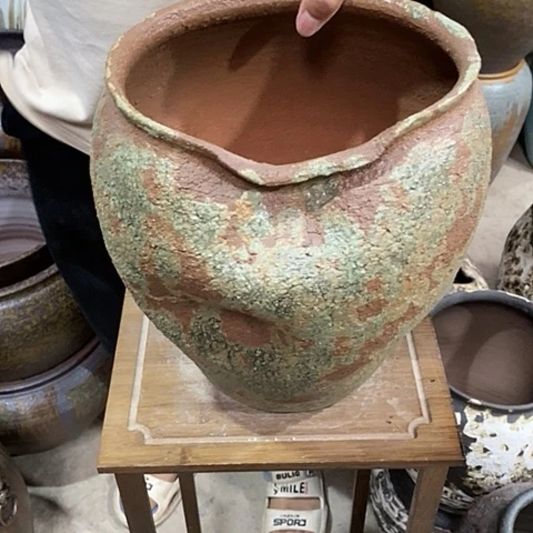 紫砂花盆口24高度31手啦