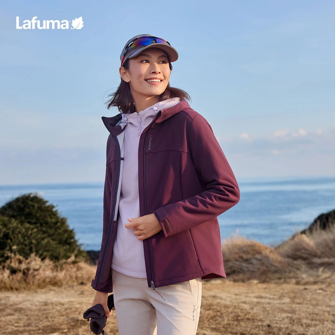 LAFUMA户外25秋冬CORDURA软壳夹克女防泼水内里抓绒外套LFJA5CF60