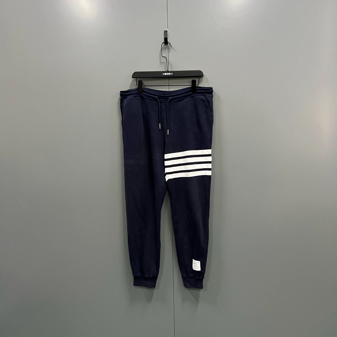 95新 THOMBROWNE c612 TB 藏青色条纹卫裤 2码 302752 瑕疵