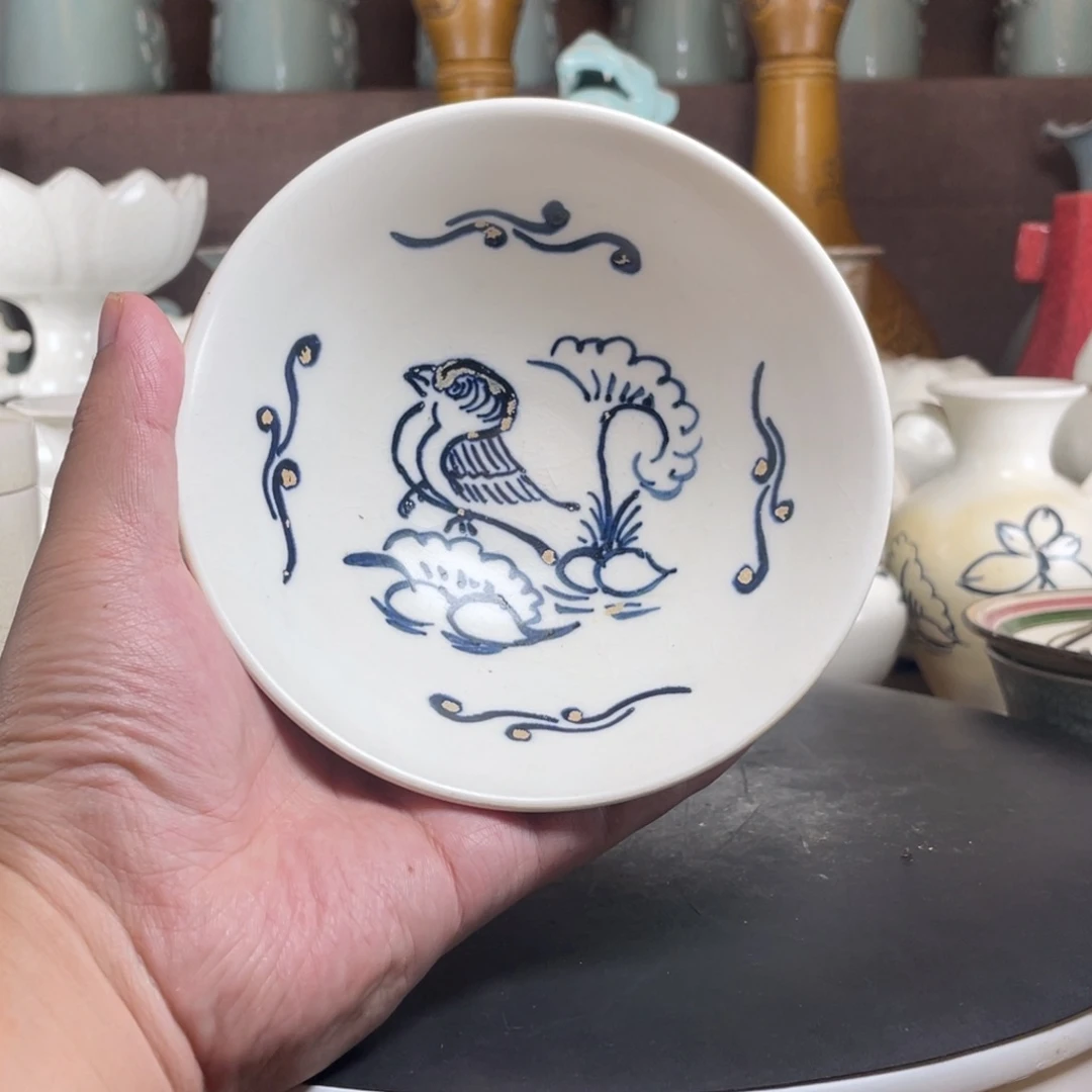 赏品008唐唐青青花花平底洗