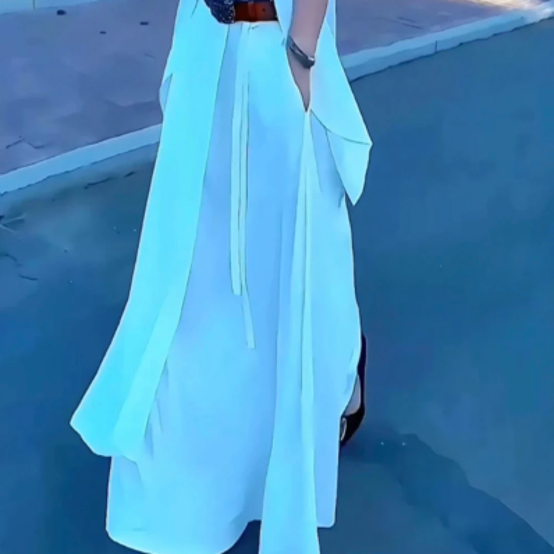 夏款天丝亚麻半身裙  女神长裙（不戴链子）