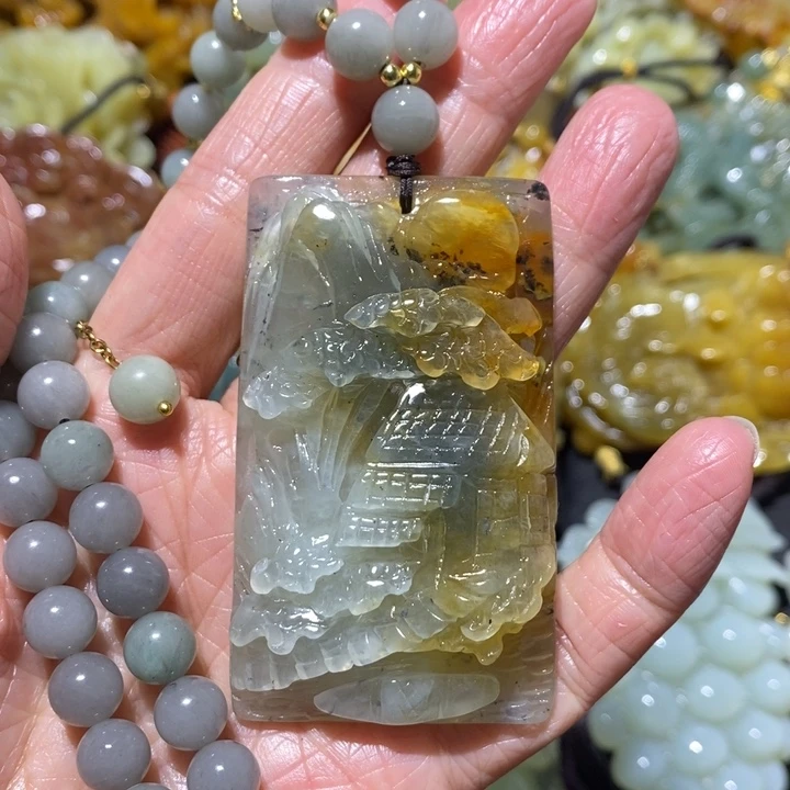 岫玉岫玉吊坠未镶嵌