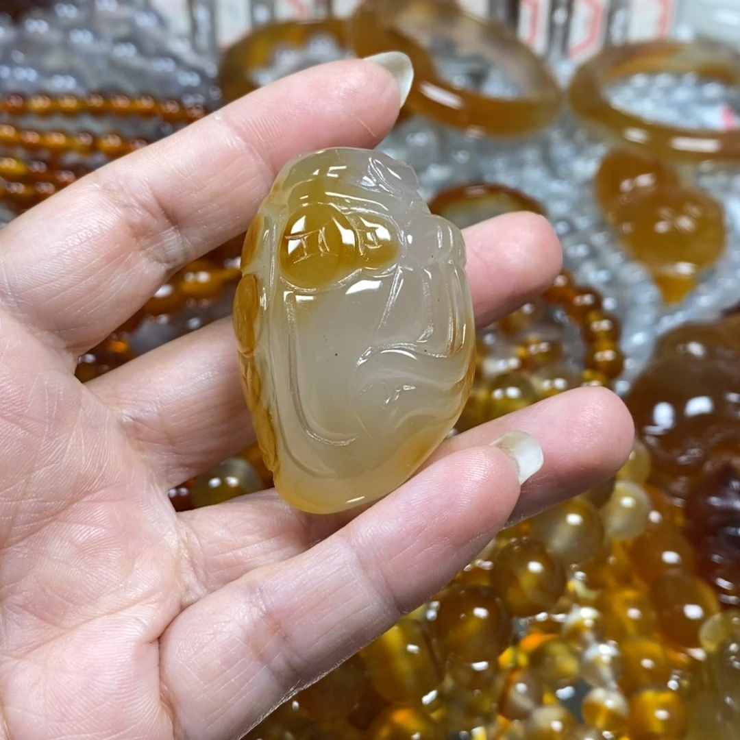 玛瑙/玉髓未镶嵌玛瑙手把件
