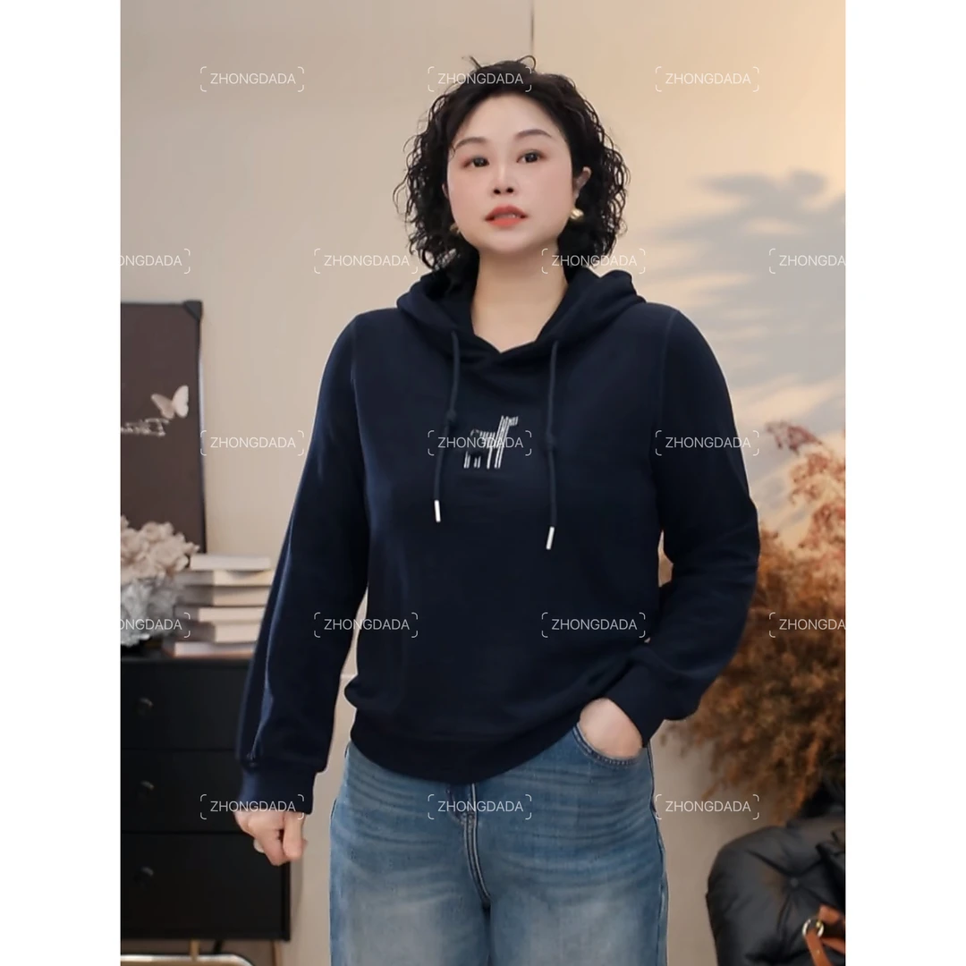 ZHONG大大【】冬款连帽加厚保暖套头卫衣女12157