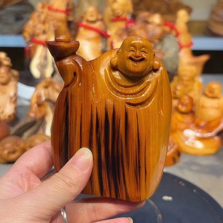 柏木太行崖柏弥勒佛