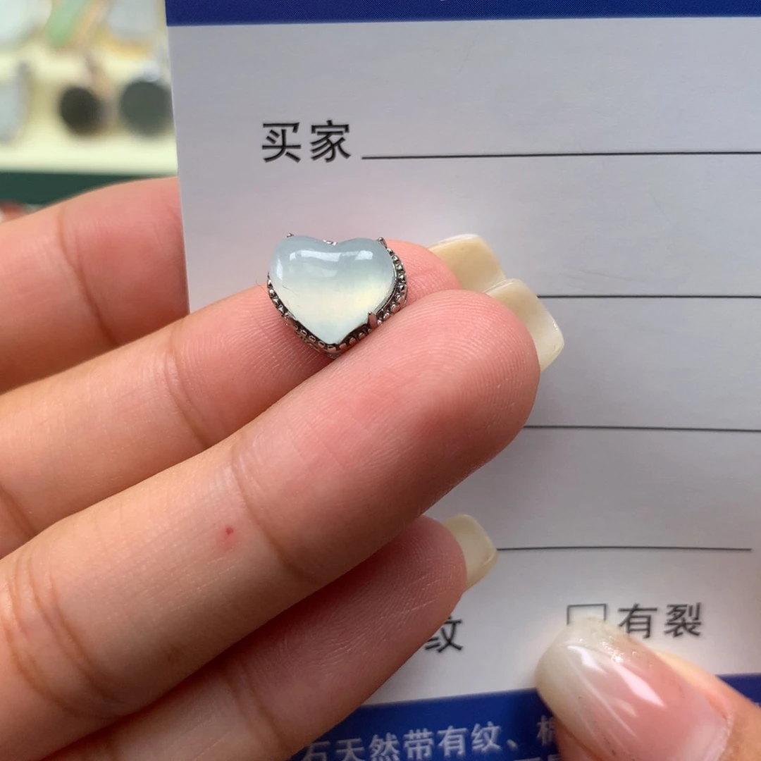 颈饰银S925镶嵌翡翠