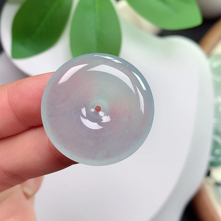 颈饰未镶嵌翡翠平安扣 28.2x5.7mm