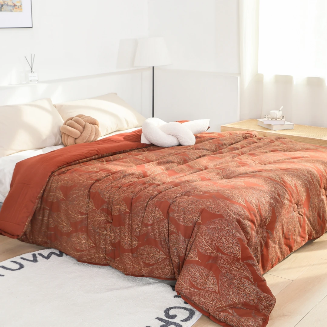 【鎏金岁月】200*230cm高端色织提花高支100支花锦缎四季被