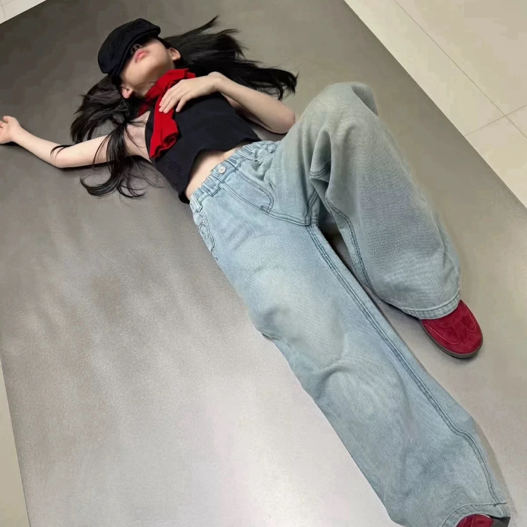 307-mochier沫弛尔女童加绒牛仔裤冬季