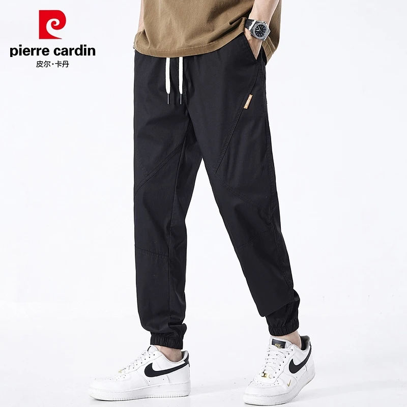 皮尔卡丹高端男士休闲裤2025夏季薄款宽松束脚凉感运动痞帅长裤男
