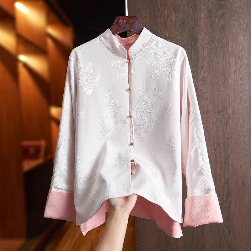 新中式轻奢高级感国风刺绣幂姐双面穿外套806