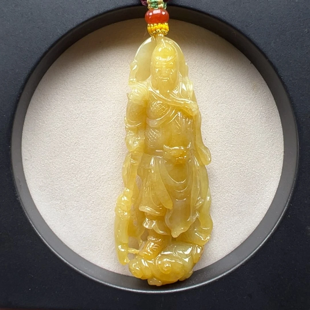 翡翠未镶嵌颈饰关二爷