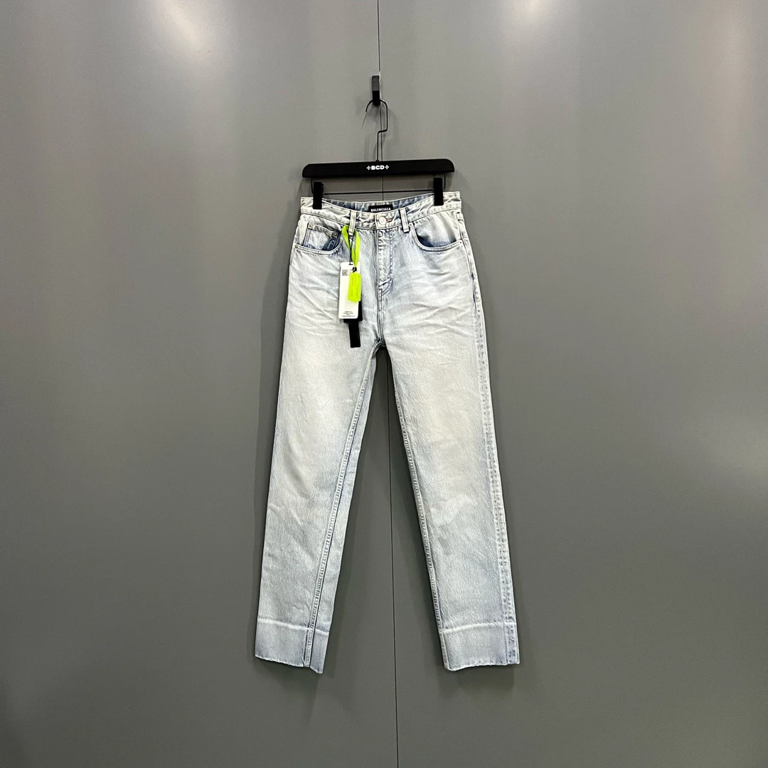 95新 Balenciaga/巴黎世家 巴黎世家 漂白水洗牛仔裤 30码/95新