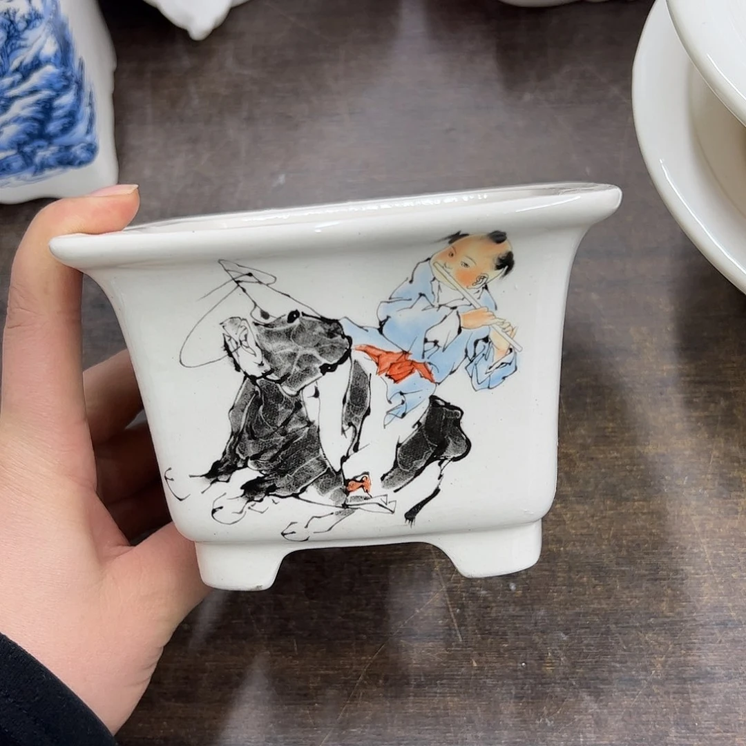 紫砂花盆580号瑕疵13/9cm