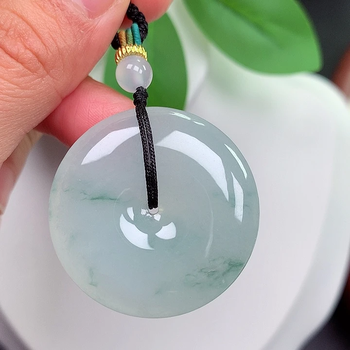 颈饰未镶嵌翡翠平安扣 33.9x6.4mm