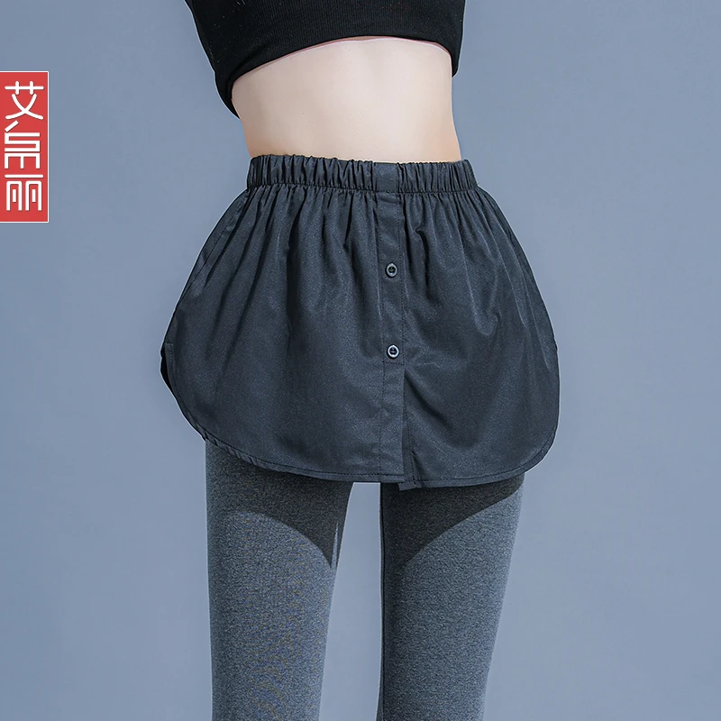 新款秋冬纯棉卫衣打底神器下摆遮屁股女小屁帘子内搭叠穿半身裙春