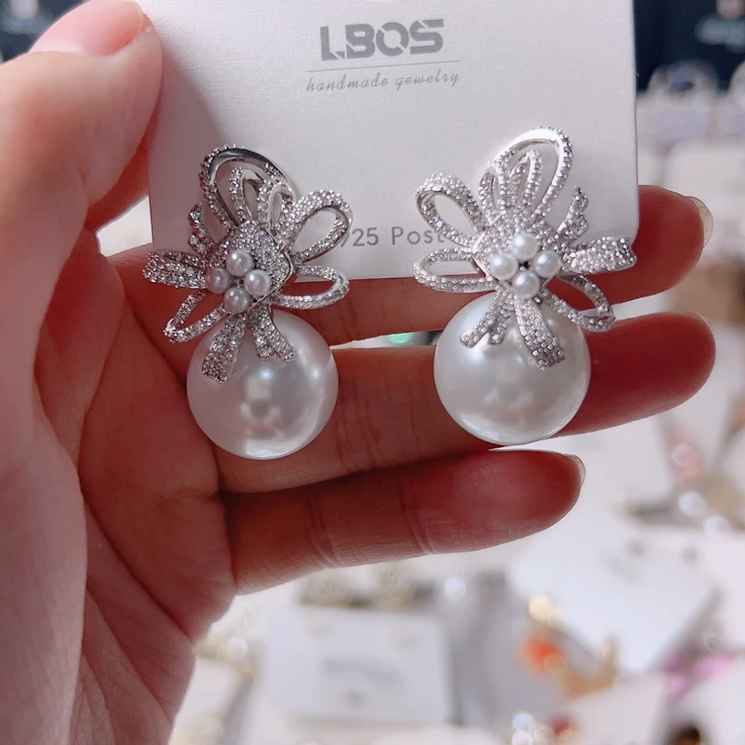 琉璃纯铜合金耳环的