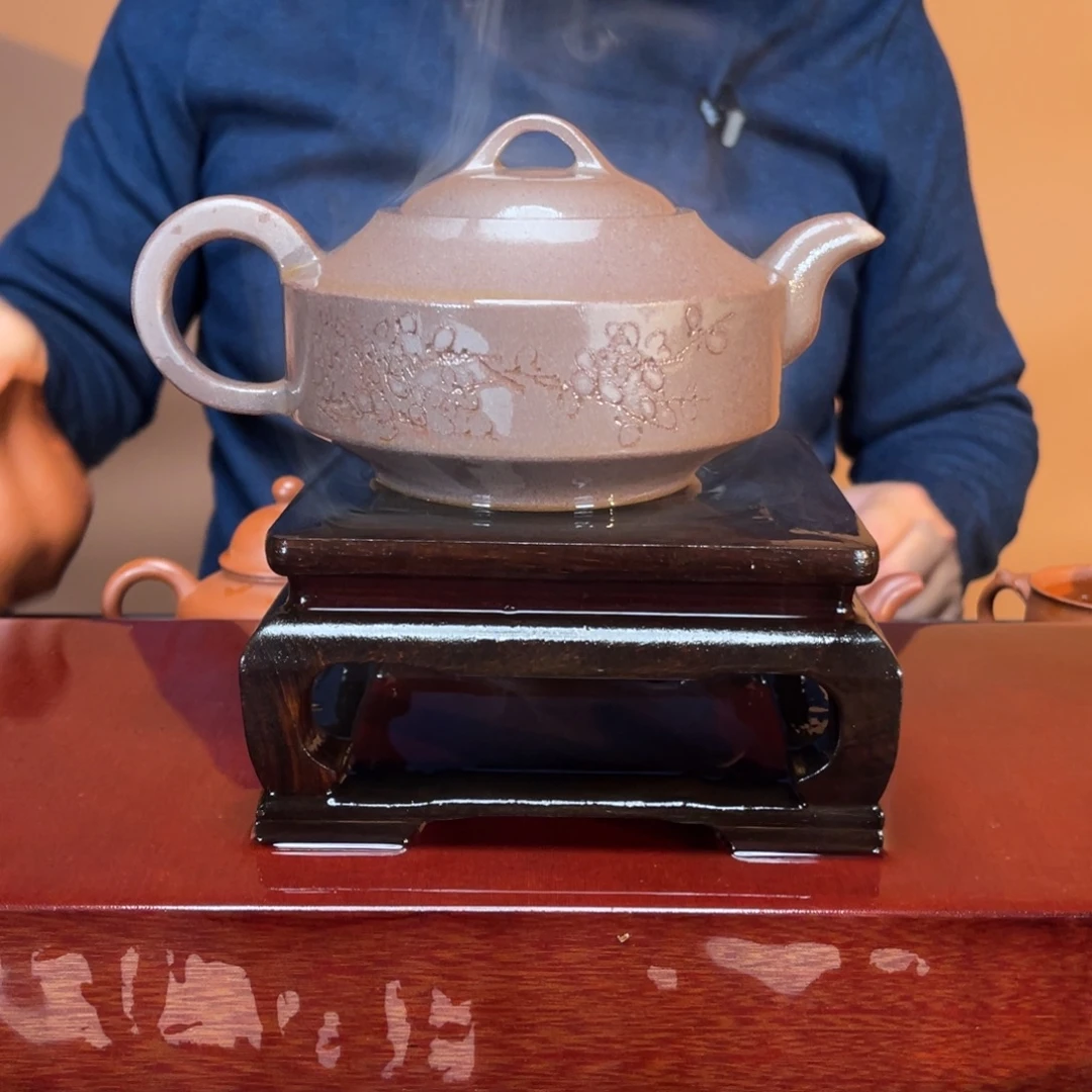 紫砂茶壶高端450cc青段高温汉君壶