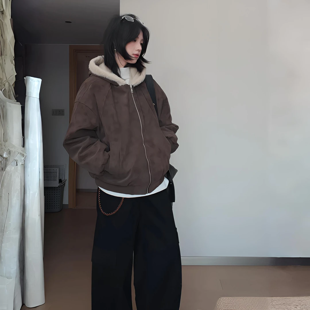 双面穿座山雕棉衣棉服女2025冬季新款宽松派克服加绒加厚棉袄外套