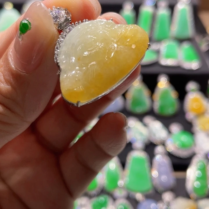 翡翠银S925镶嵌颈饰
