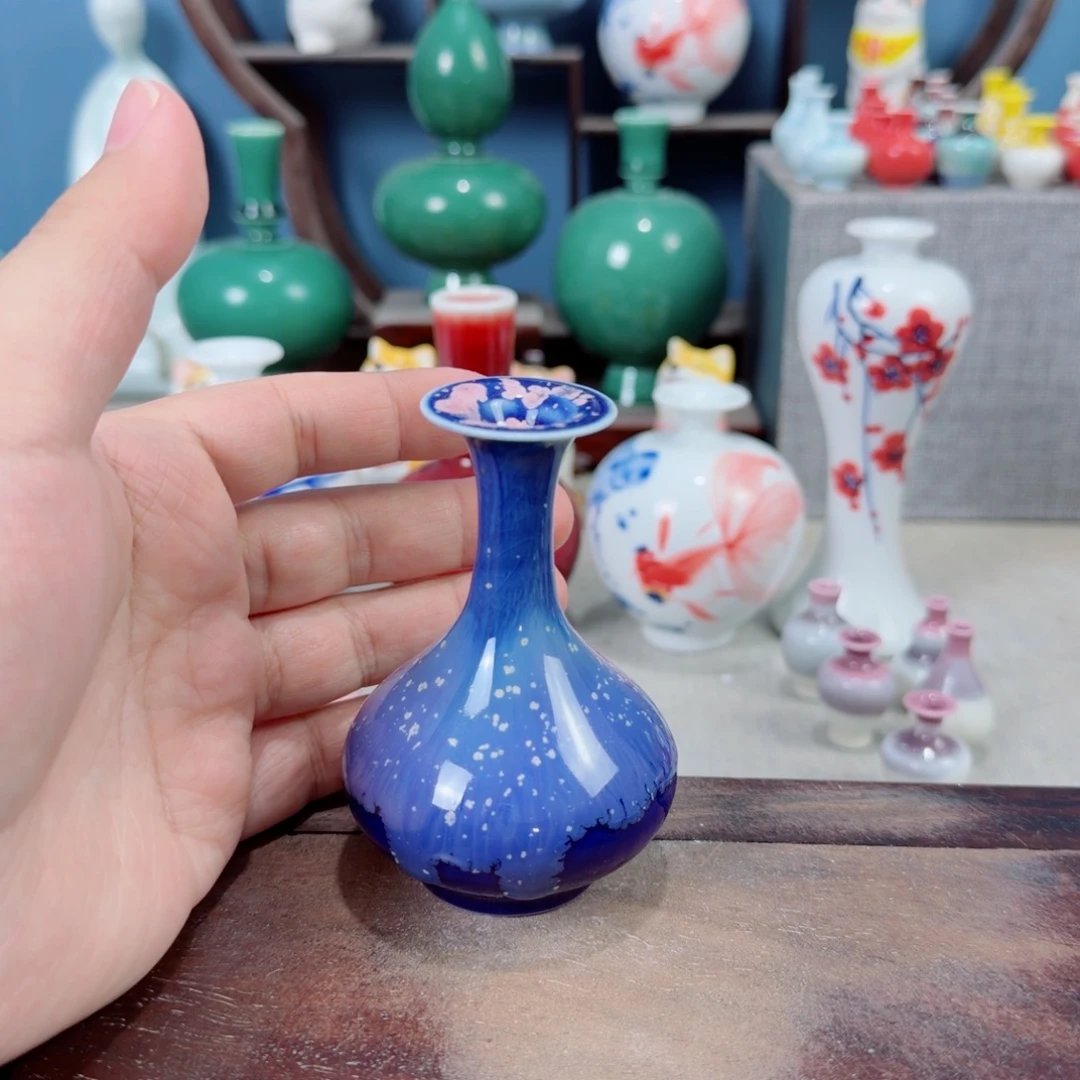 陶瓷手工小花器摆件