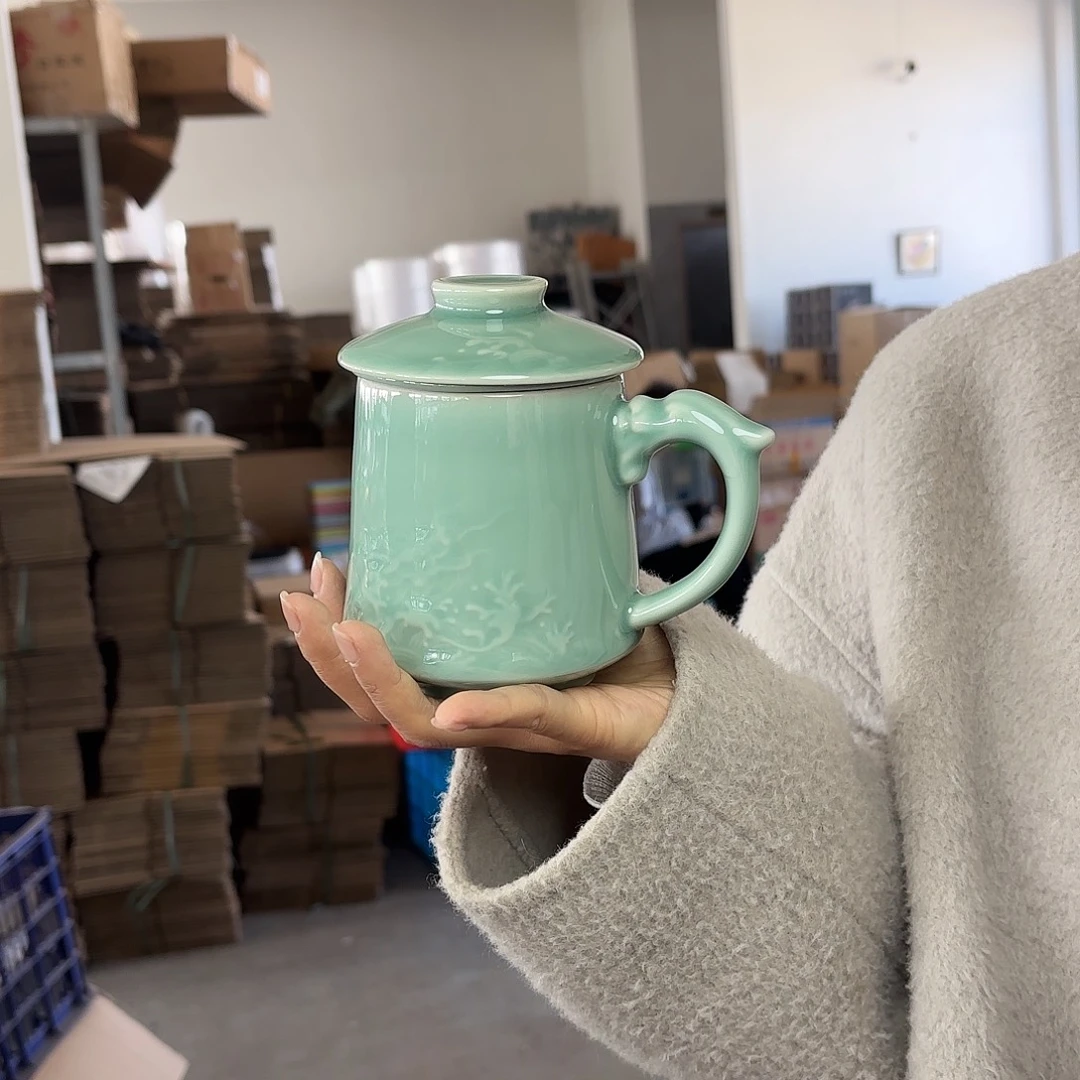 龙泉云间青瓷小米茶器