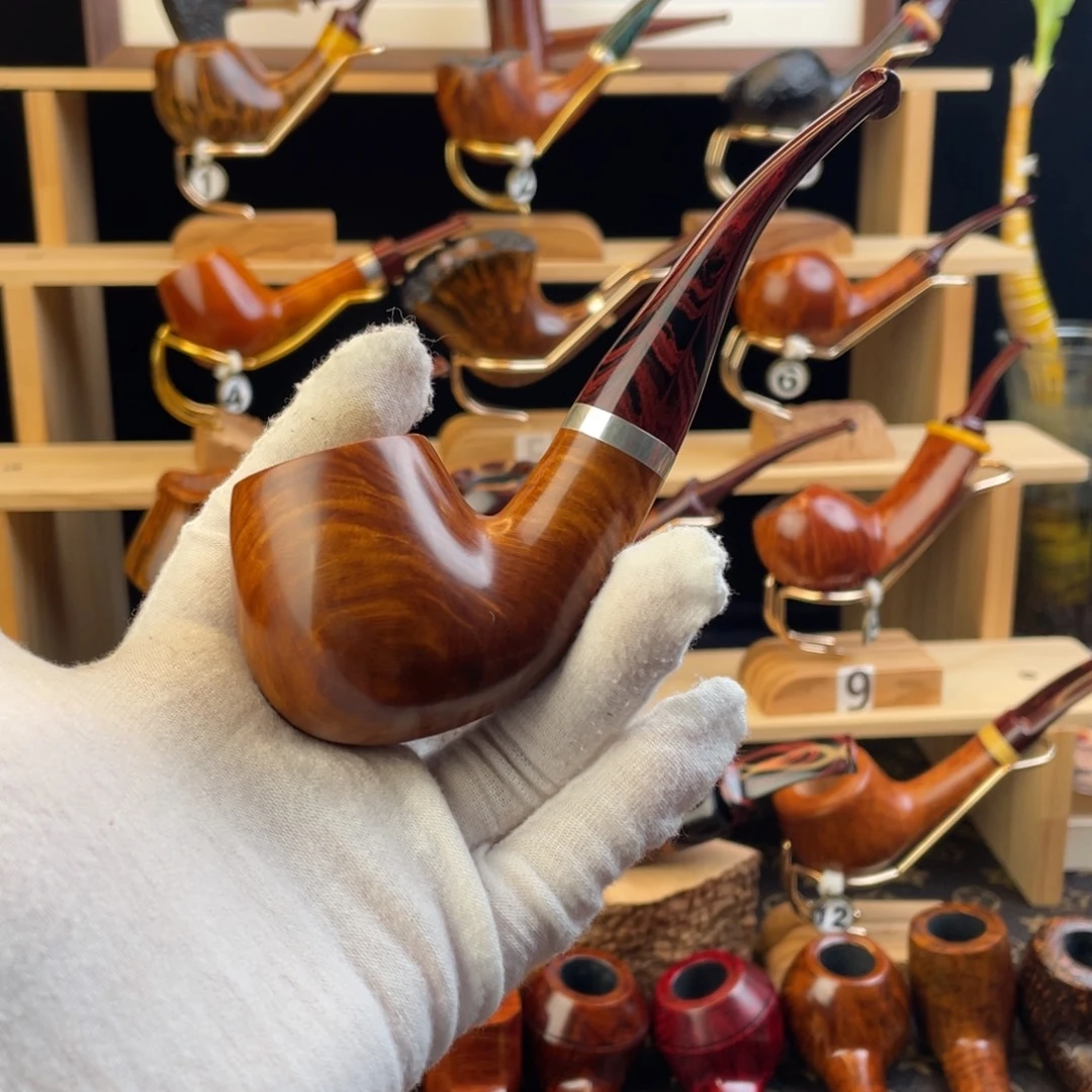 用***9石楠木手工烟斗福尔摩斯