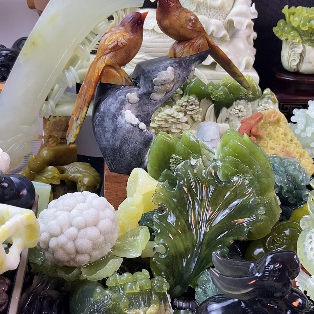 蛇纹石玉合金手把