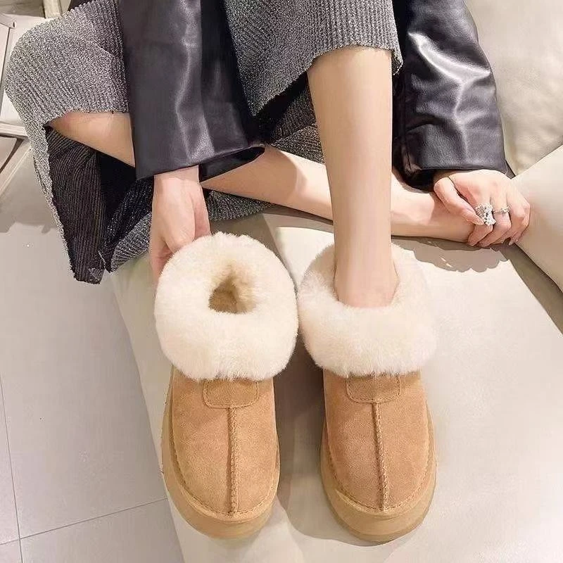 【u家正版】塔次特桑坡羊皮毛一体雪地靴真皮真毛时尚保暖