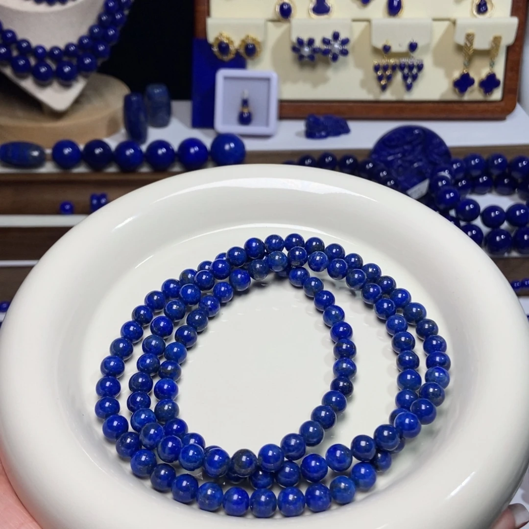 青金石未镶嵌6.6mm108佛珠