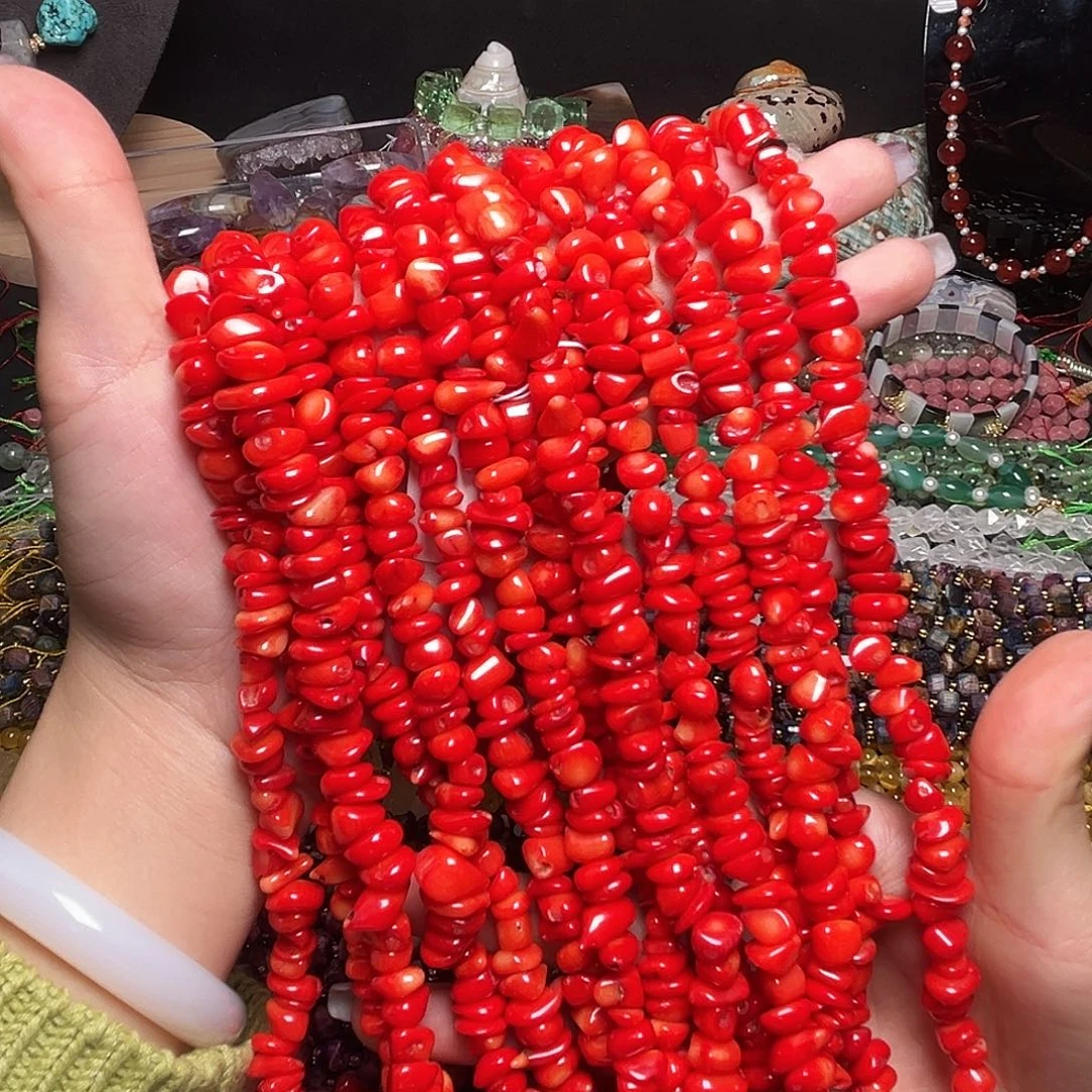 玛瑙/玉髓足银镶嵌珠宝半成品T114。天然草竹叠片一条