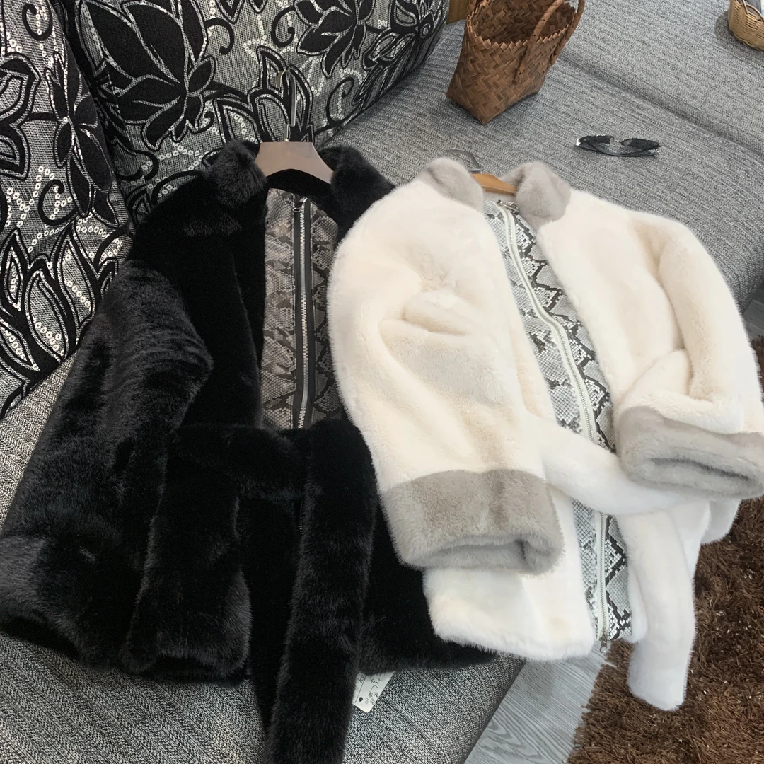 8885 祺欣家 (皮毛一体) 时尚慵懒风高级感气质保暖针织外套大衣