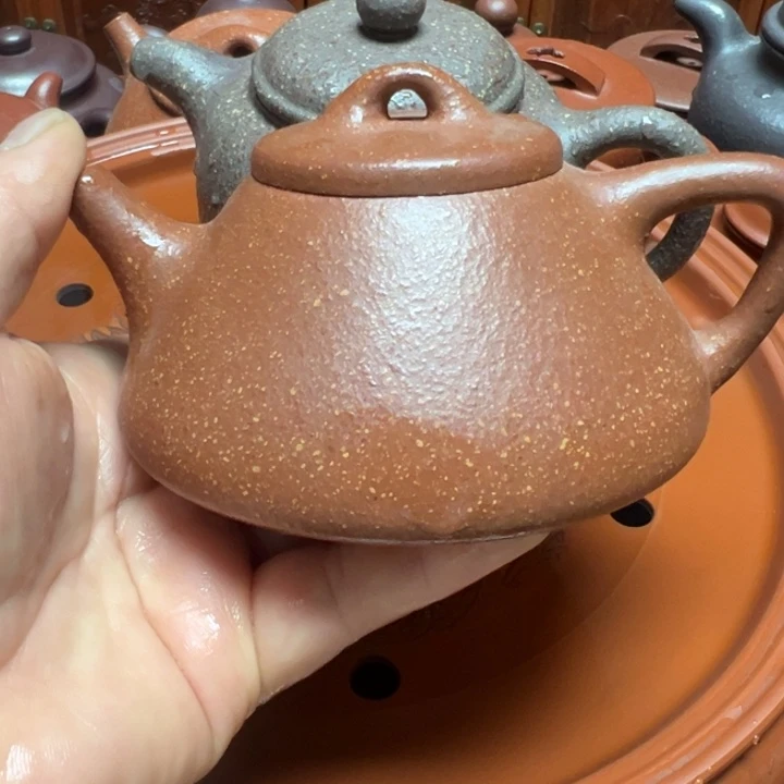 紫砂茶壶珊*轩宜兴原矿红降坡