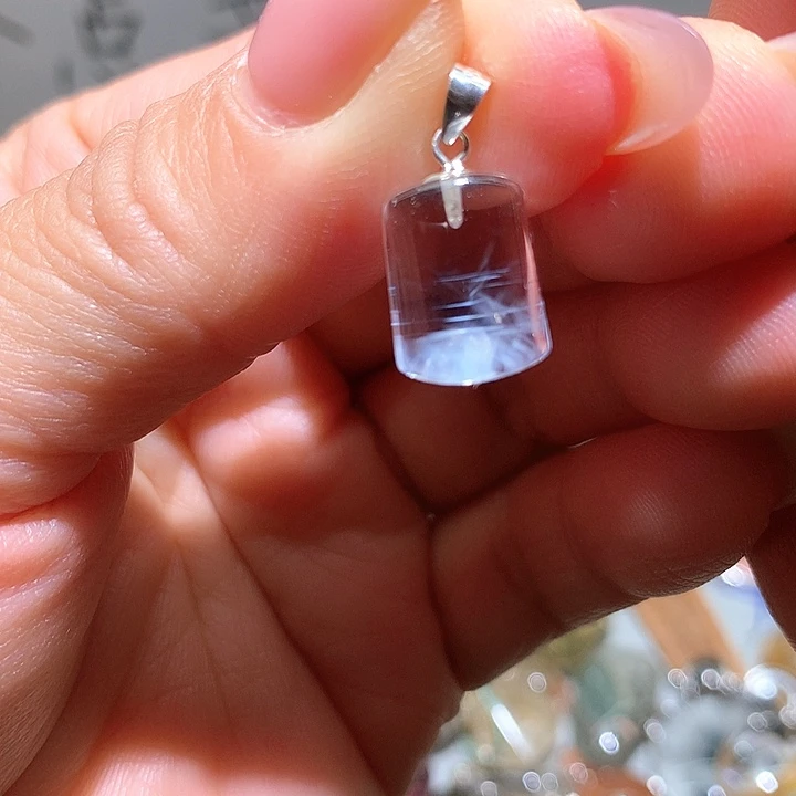 水晶戒指银S925镶嵌水晶