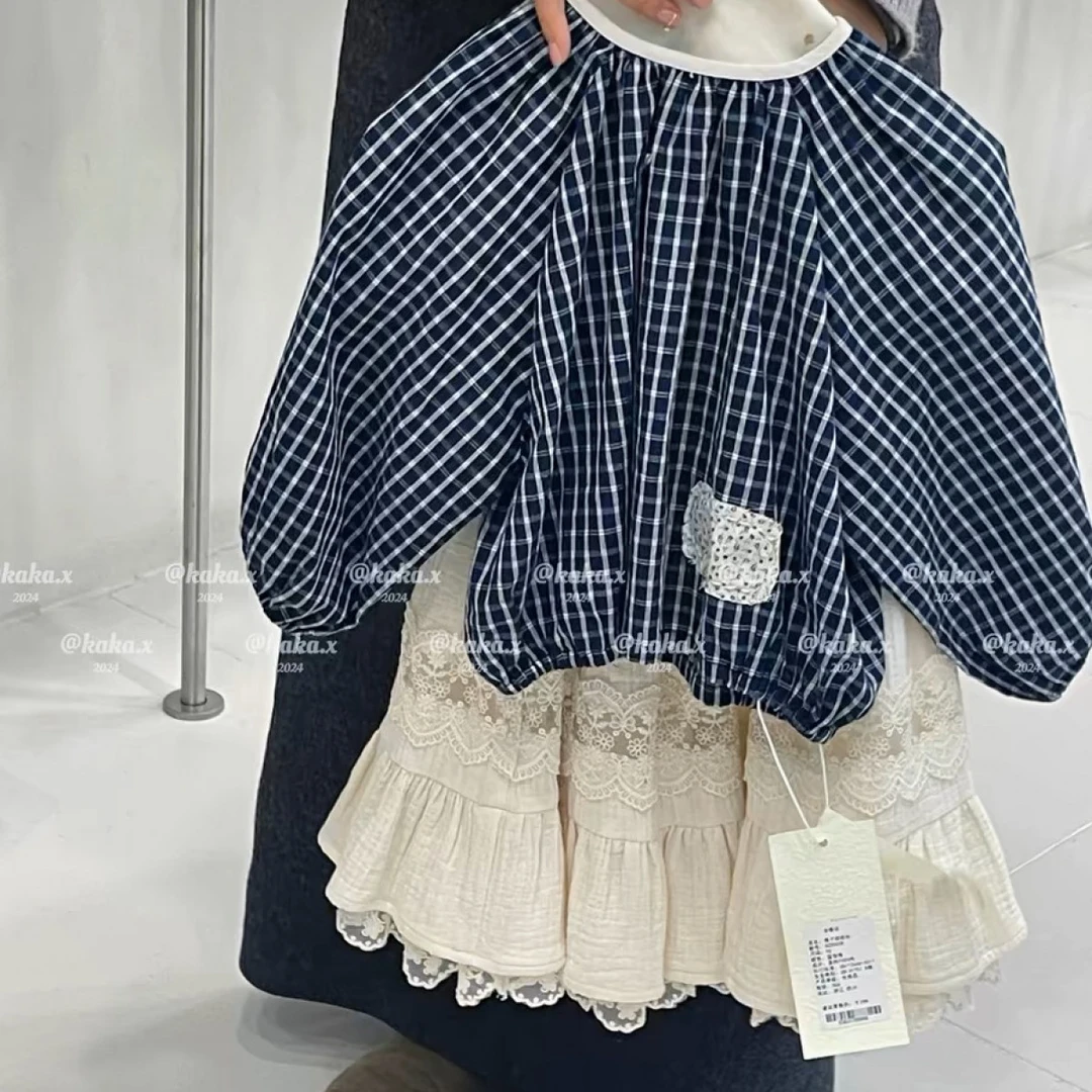 韩系童装女宝宝娃娃衫衬衣2025春季女童长袖娃娃领衬衫上衣