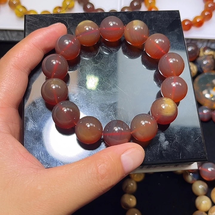 未镶嵌琥珀手串红糖蜜手串16m