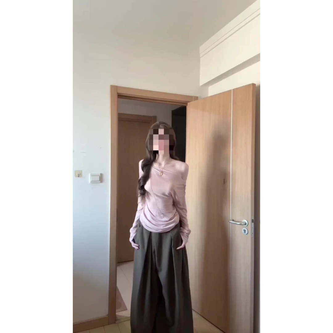 网红洋气炸街女装秋季新款小众高级感百搭显瘦上衣垂感休闲裤子女