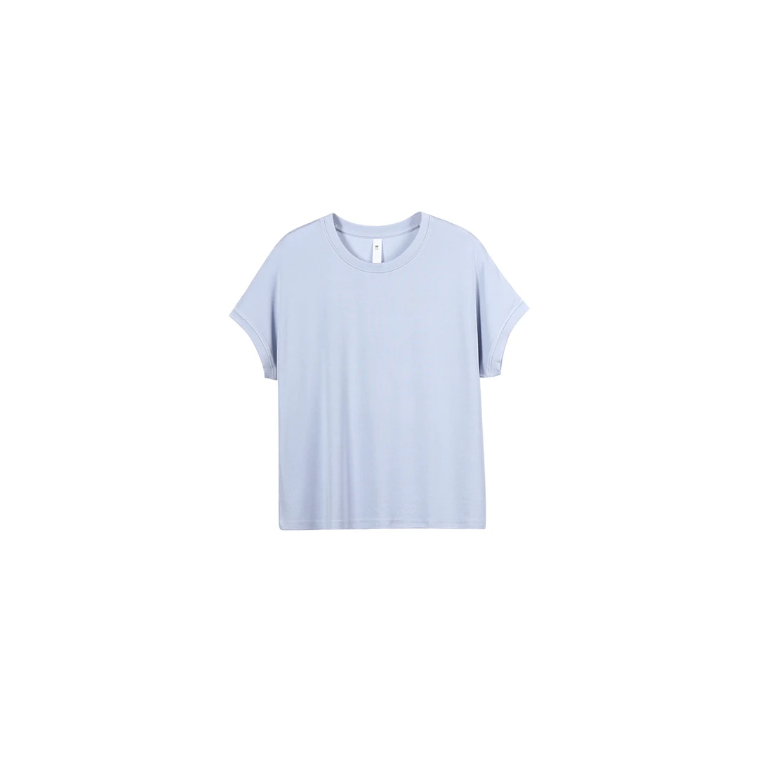 【靠谱之光】软糯冰云纱复古蝙蝠袖圆领T恤SE50394