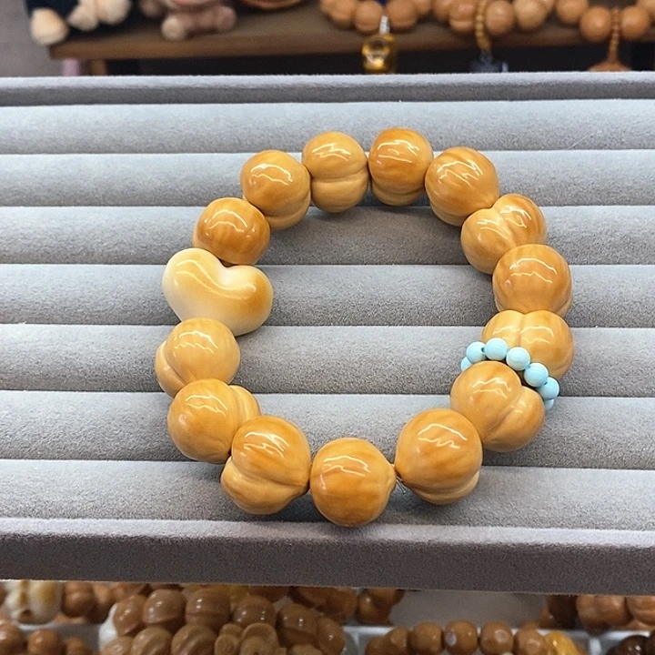 猴头核桃手串手工亮面屁桃卡18