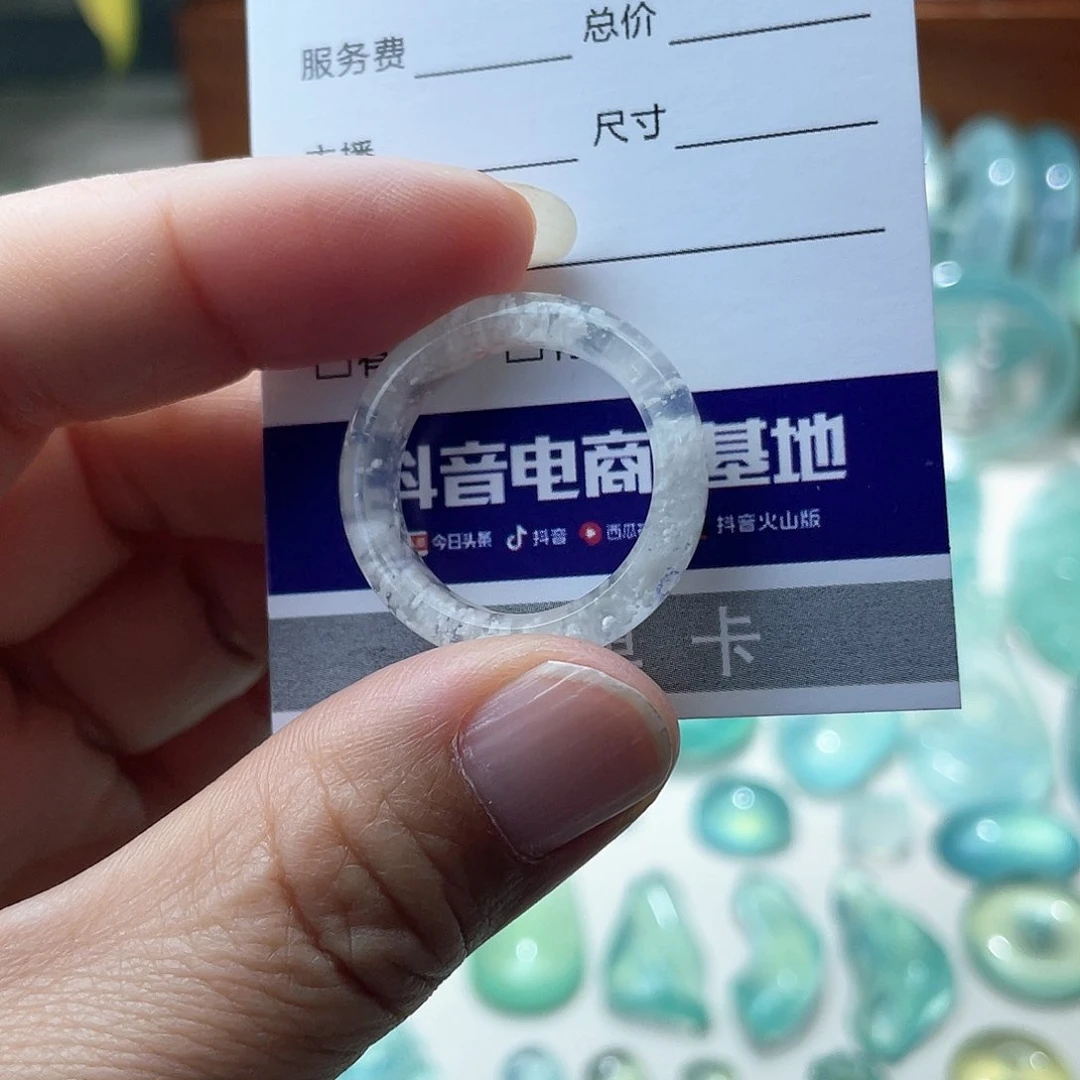 蛇纹石玉戒指未镶嵌郑*龙