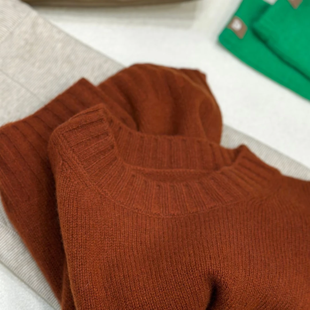 全羊毛小众不撞款慵懒风红色打底针织衫2025网红爆款软糯短袖毛衣