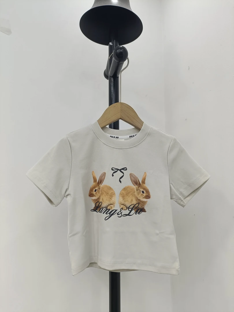 《昊妈家》自制女童夏季印花韩版短袖56352