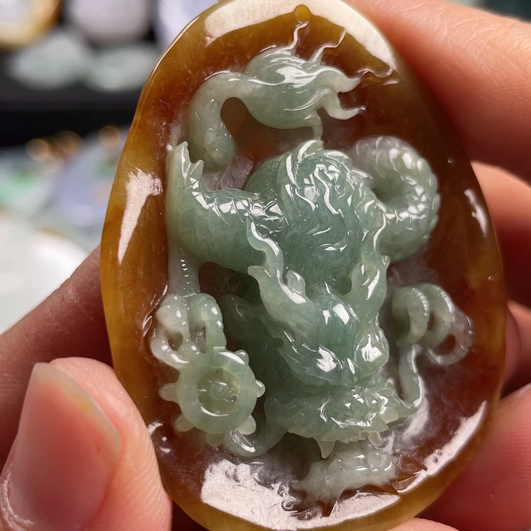 翡翠未镶嵌吊坠(不含链)